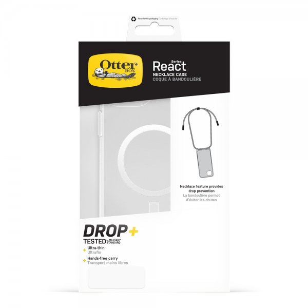 Otterbox iPhone 14 Plus/iPhone 15 Plus Deksel React Necklace MagSafe Transparent