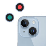 iPhone 14 Plus Kameralinse med Ramme - Blå