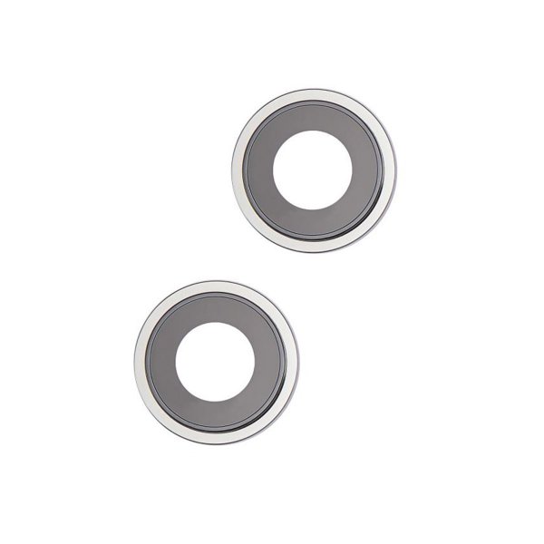 iPhone 14 Plus Kameralinse med Ramme - Silver