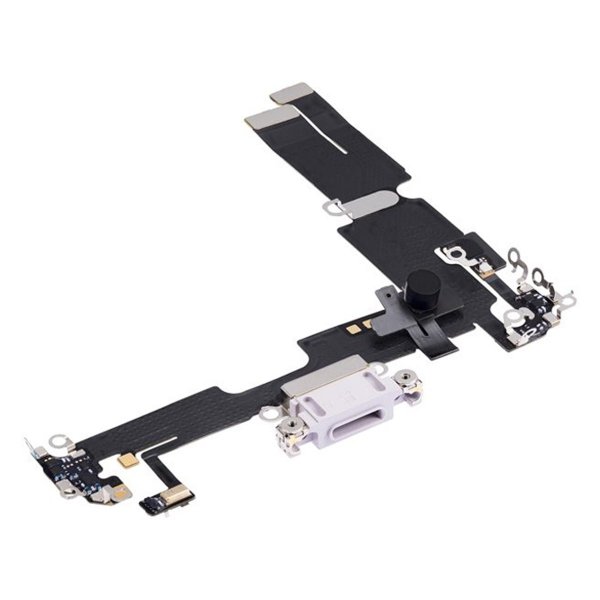 iPhone 14 Plus ladekontakt med flexkabel original - lilla