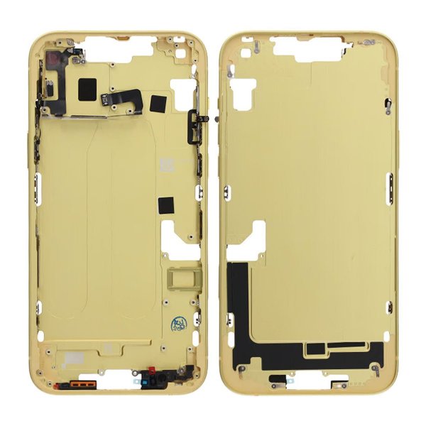 iPhone 14 Plus Midtramme med smådeler OEM - Gul