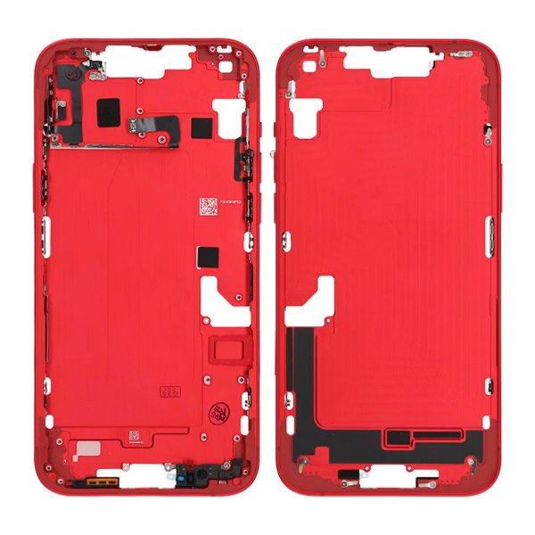 iPhone 14 Plus Midtramme med smådeler OEM - Rød