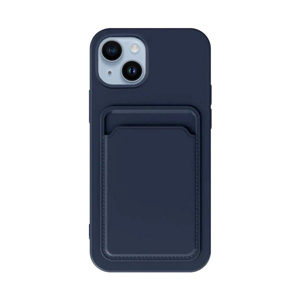 iPhone 14 Plus Deksel Kortholder Blå