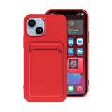 iPhone 14 Plus Deksel Kortholder Rød