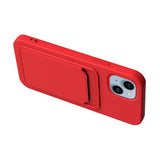 iPhone 14 Plus Deksel Kortholder Rød