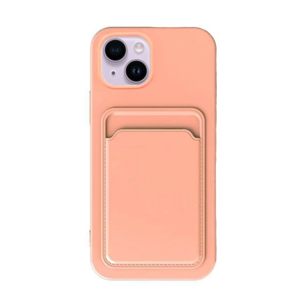 iPhone 14 Plus Deksel Kortholder Rosa
