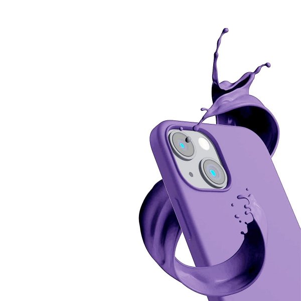 Rvelon iPhone 14 Plus Deksel Silikon Lilla