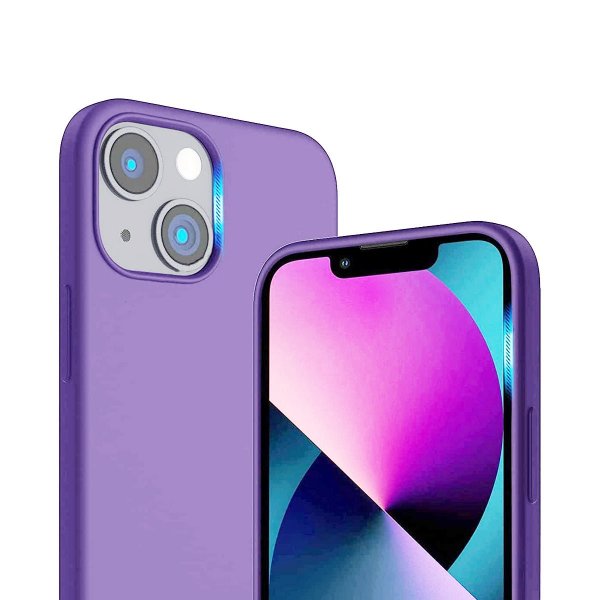 Rvelon iPhone 14 Plus Deksel Silikon Lilla
