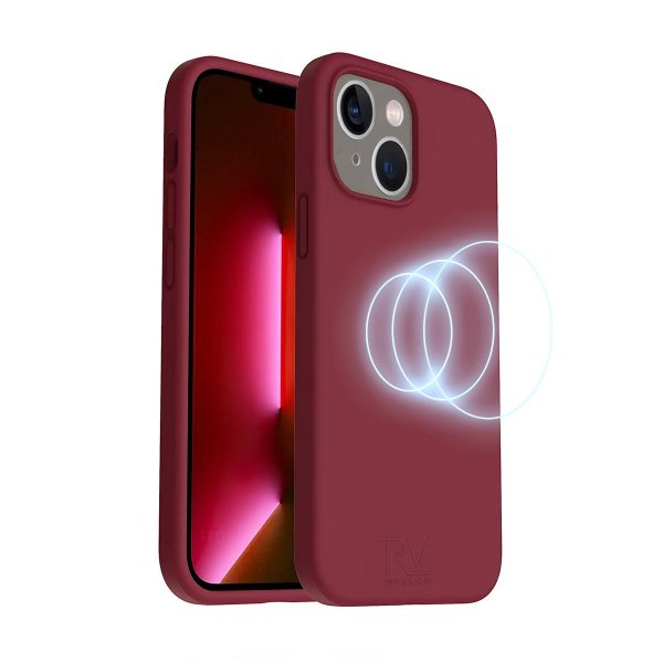 Rvelon iPhone 14 Plus Deksel Silikon MagSafe Rød