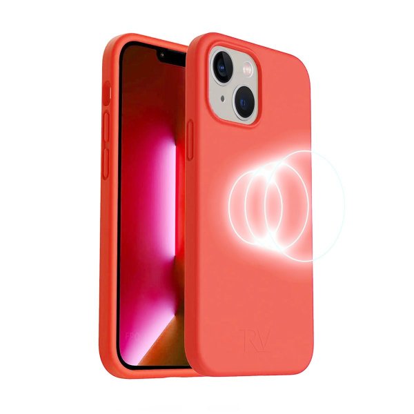 Rvelon iPhone 14 Plus Deksel Silikon MagSafe Rosa