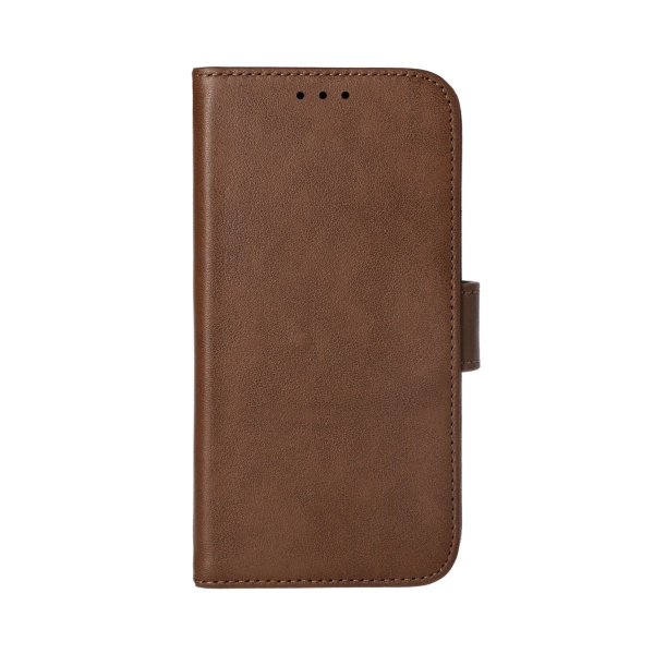 Rvelon iPhone 14 Plus Etui Ekte Skinn Brun