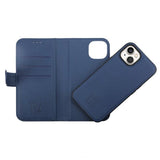 Rvelon iPhone 14 Plus Etui Detachable Wallet Case Blå