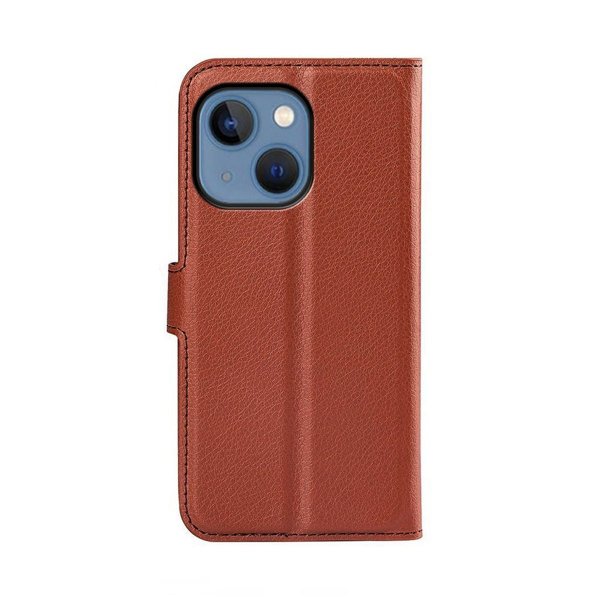iPhone 14 Plus Etui med Stativ Brun