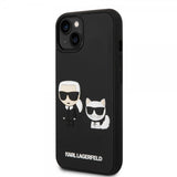 Karl Lagerfeld iPhone 14 Plus Deksel 3D Rubber Karl & Choupette Svart