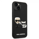 Karl Lagerfeld iPhone 14 Plus Deksel 3D Rubber Karl & Choupette Svart