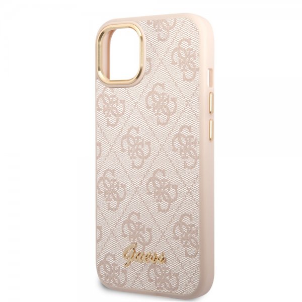 Guess iPhone 14 Plus Deksel 4G Logo Rosa