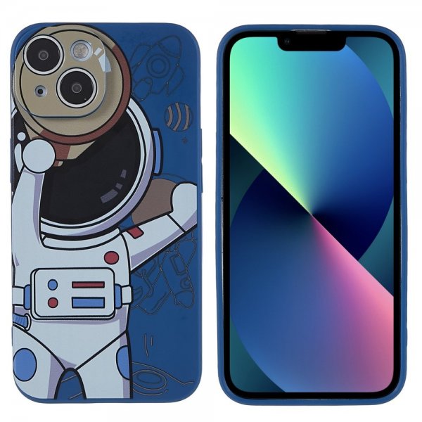 iPhone 14 Plus Deksel Astronaut Blå Grå