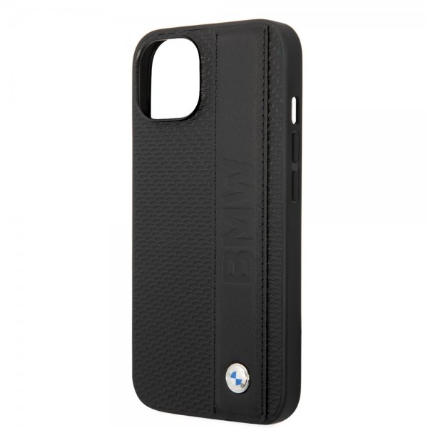 BMW iPhone 14 Plus Deksel Big Logo Stripe Svart