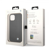BMW iPhone 14 Plus Deksel Big Logo Stripe Svart