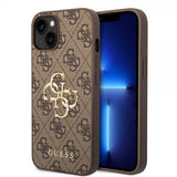 Guess iPhone 14 Plus Deksel Big Metal Logo Brun