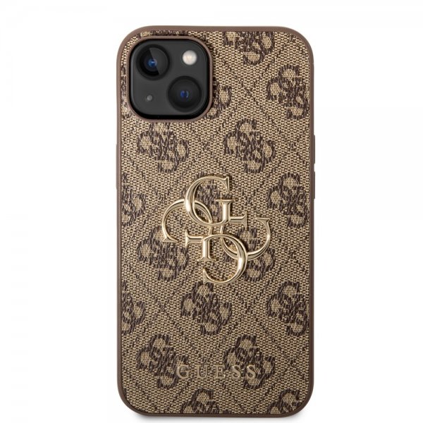 Guess iPhone 14 Plus Deksel Big Metal Logo Brun