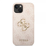 Guess iPhone 14 Plus Deksel Big Metal Logo Rosa