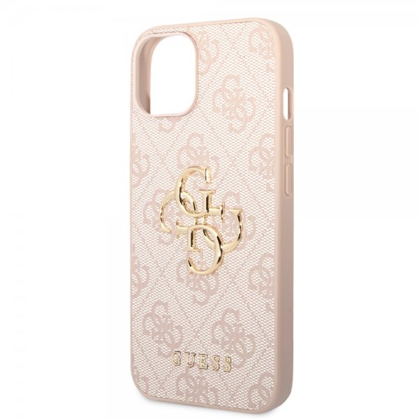 Guess iPhone 14 Plus Deksel Big Metal Logo Rosa