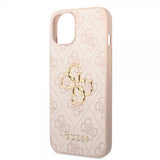Guess iPhone 14 Plus Deksel Big Metal Logo Rosa