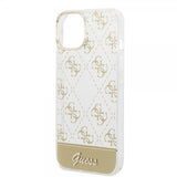 Guess iPhone 14 Plus Deksel Bottom Stripe Script Logo Gull