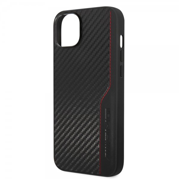 AMG iPhone 14 Plus Deksel Carbon Effect Stamped Logo Svart