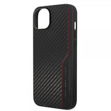 AMG iPhone 14 Plus Deksel Carbon Effect Stamped Logo Svart
