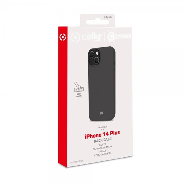 Celly iPhone 14 Plus Deksel CROMO Svart