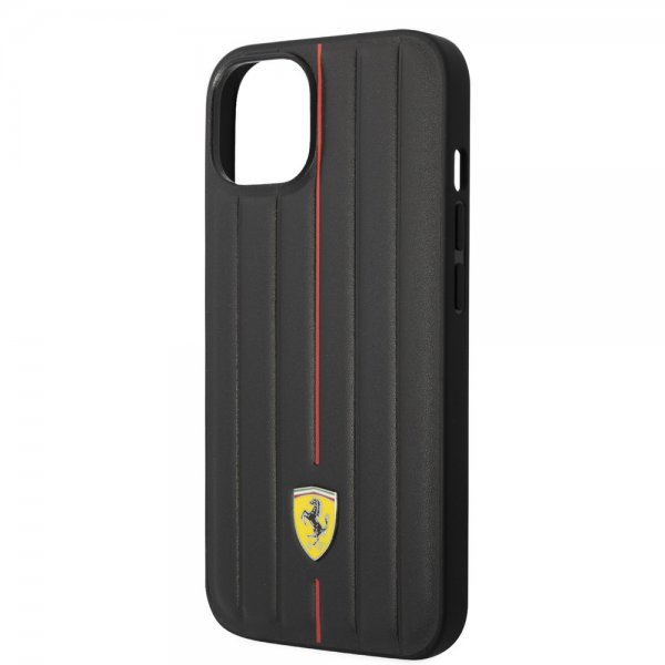 Ferrari iPhone 14 Plus Deksel Embossed Stripes Rød