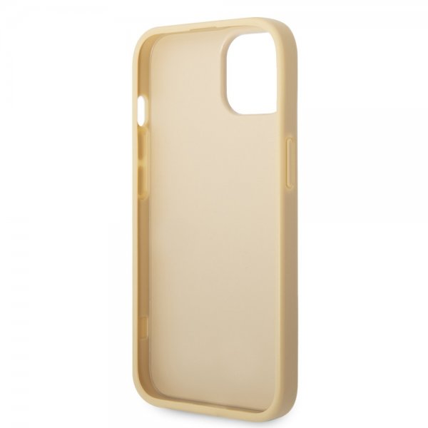 Guess iPhone 14 Plus Deksel Glitter Flakes Metal Logo Gull