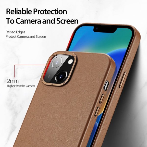 Dux Ducis iPhone 14 Plus Deksel Grit Series MagSafe Brun