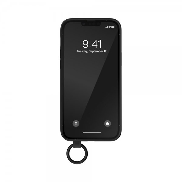 Adidas iPhone 14 Plus Deksel Handstrap Case Svart Hvit