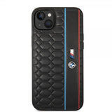 BMW iPhone 14 Plus Deksel Hexagonal Pattern Svart