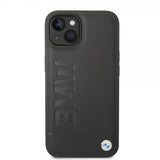 BMW iPhone 14 Plus Deksel Hot Stamp Metal Logo Svart