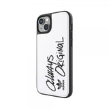 Adidas iPhone 14 Plus Deksel Inlay Embroidery Case Hvit Svart