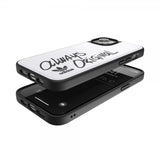 Adidas iPhone 14 Plus Deksel Inlay Embroidery Case Hvit Svart
