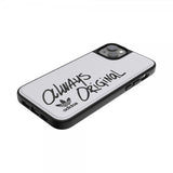 Adidas iPhone 14 Plus Deksel Inlay Embroidery Case Hvit Svart