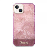 Guess iPhone 14 Plus Deksel Jungle Rosa