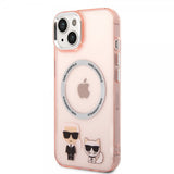Karl Lagerfeld iPhone 14 Plus Deksel Karl & Choupette MagSafe Rosa