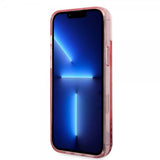 Karl Lagerfeld iPhone 14 Plus Deksel Liquid Glitter Big Logo Rosa