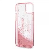 Karl Lagerfeld iPhone 14 Plus Deksel Liquid Glitter Big Logo Rosa