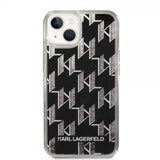 Karl Lagerfeld iPhone 14 Plus Deksel Liquid Glitter Monogram Svart