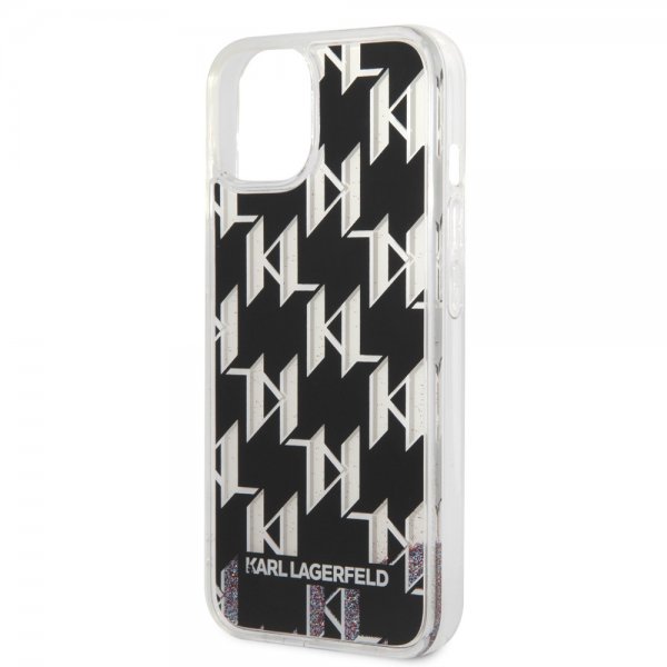 Karl Lagerfeld iPhone 14 Plus Deksel Liquid Glitter Monogram Svart