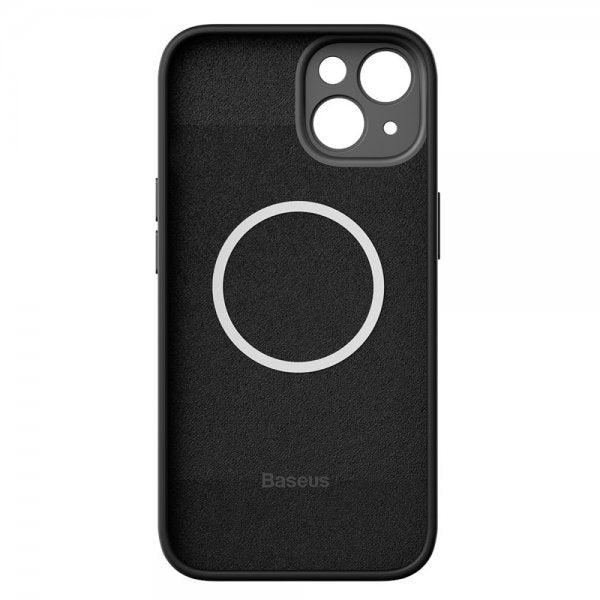 Baseus iPhone 14 Plus Deksel Liquid Silica Gel MagSafe Svart