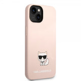 Karl Lagerfeld iPhone 14 Plus Deksel Liquid Silicone Choupette Rosa