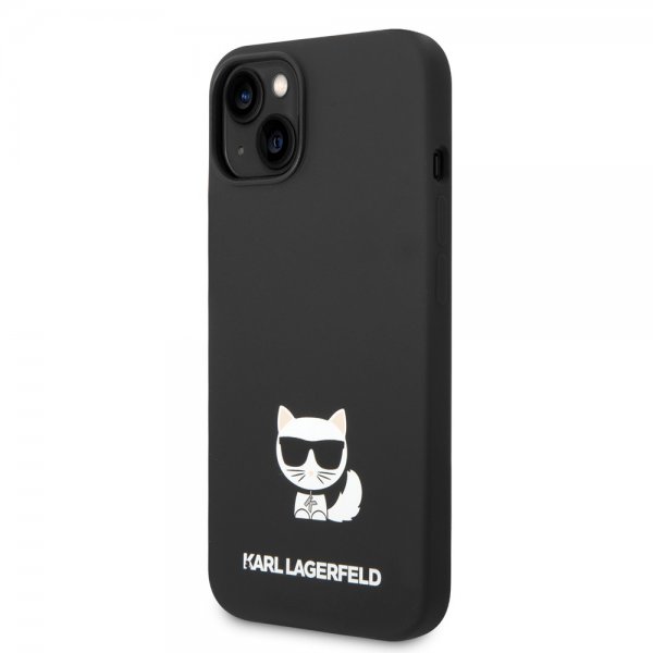 Karl Lagerfeld iPhone 14 Plus Deksel Liquid Silicone Choupette Svart
